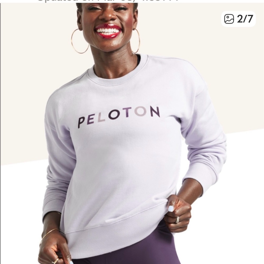 Peloton Light Purple Crewneck Logo Sweatshirt Size Medium